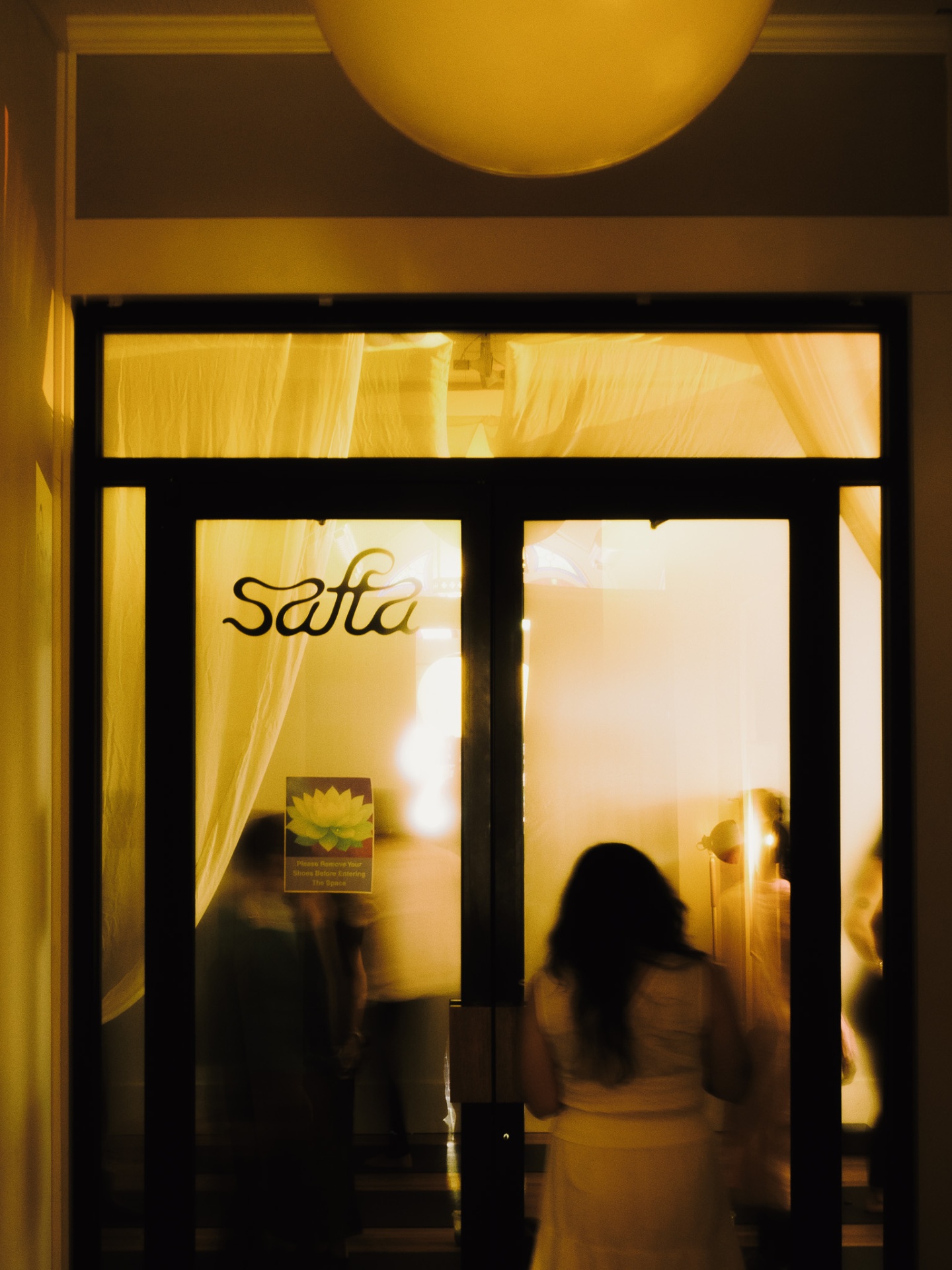 Safta studio entrance at night